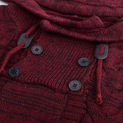 Pull à capuche col roulé