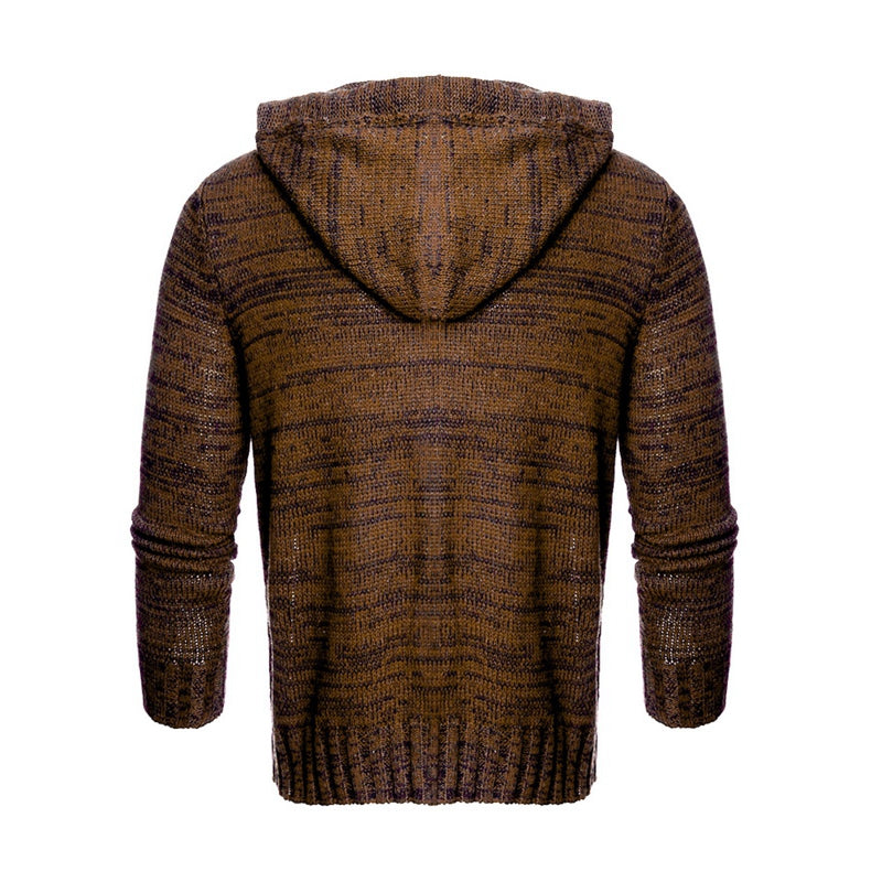 Pull à capuche col roulé